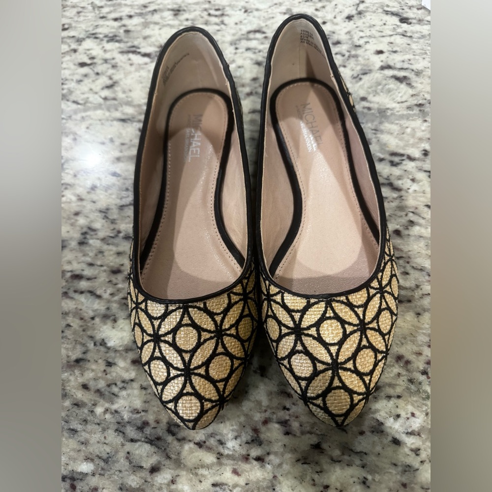 Michael by Michael  Shannon shoes. Anissa weave and embroidered casual flats